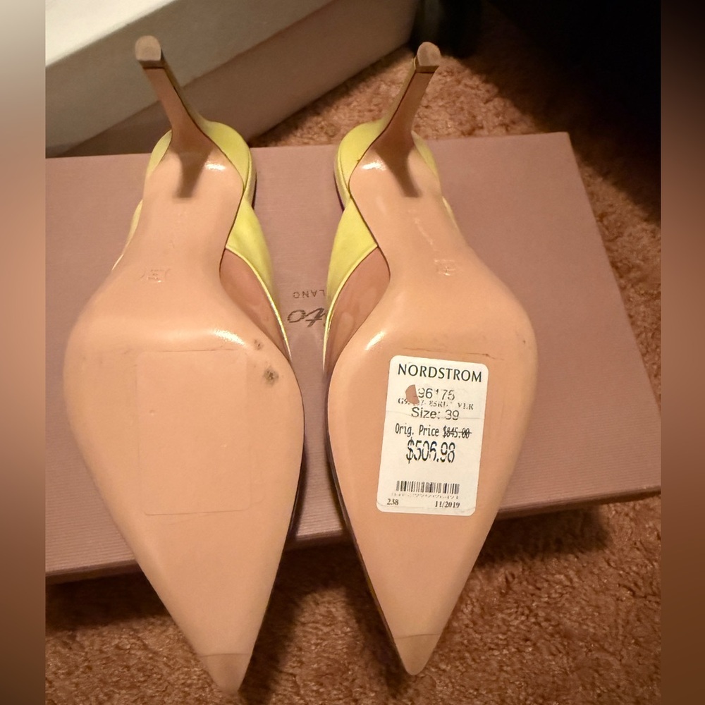 Gianvito Rossi Beige and Yellow Patent Pumps - EU39 - Picture 3 of 6
